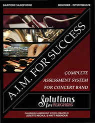 AIM for Success, Book 1 Baritone Sax band method book cover Thumbnail